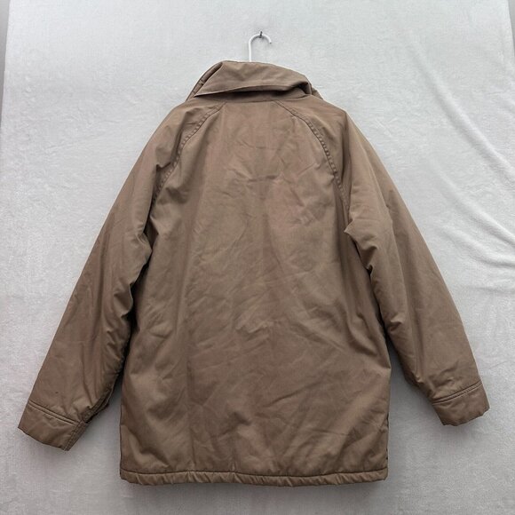 Vintage Woolrich Jacket Mens L Beige Full Zip Chore Insutaled Lined Outdoor - Picture 10 of 10